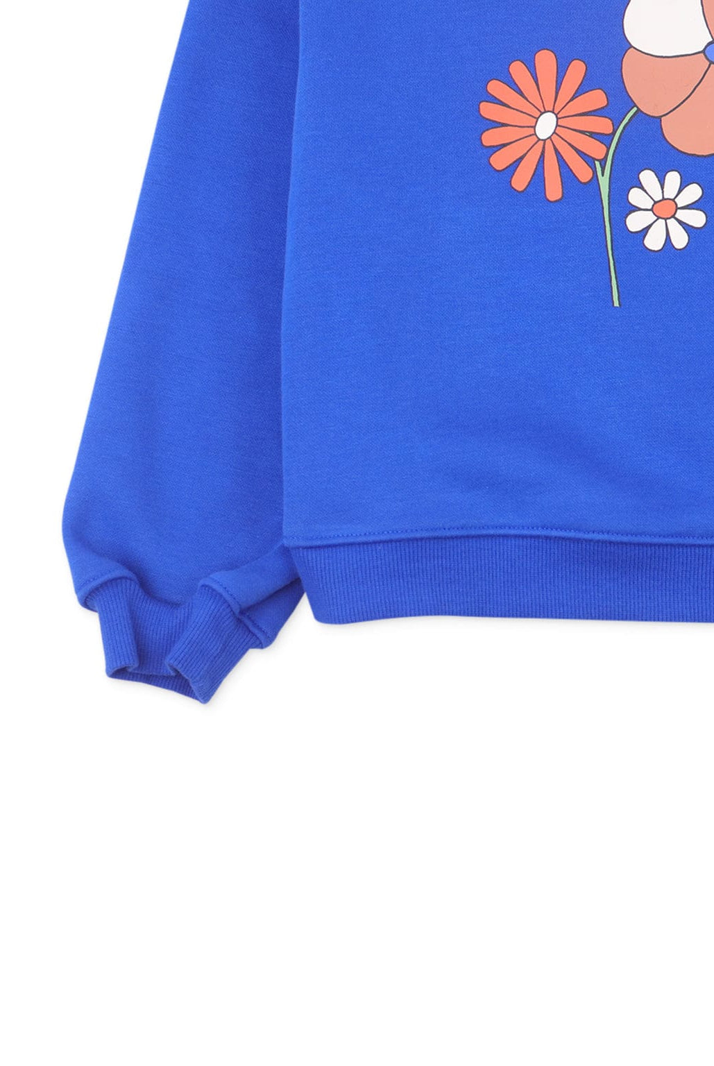 جينجرسنابس بلوفر بناتي بطبعة وردة بأكمام طويلة أزرق