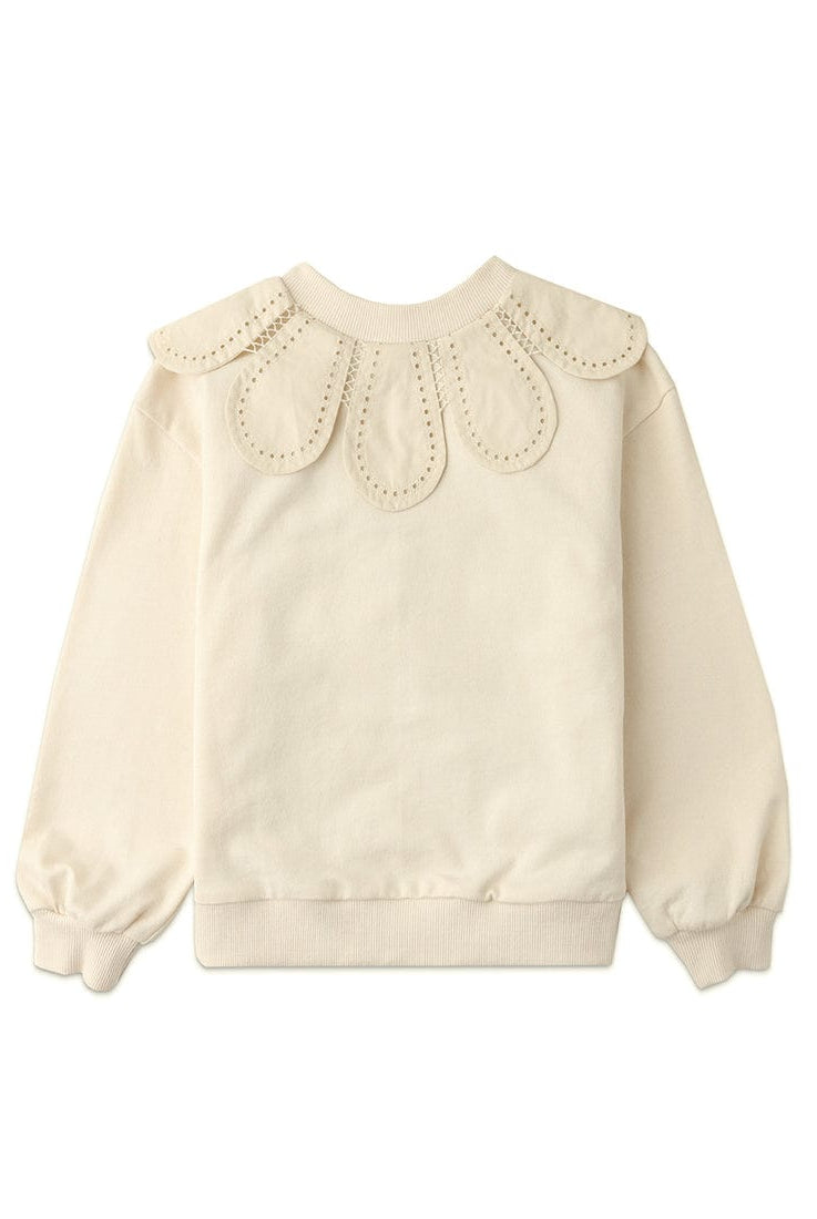 جينجرسنابس بلوفر بناتي بياقة مشغولة أوف وايت