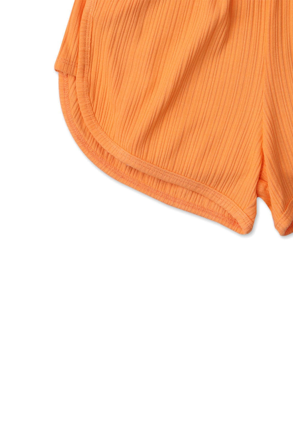 جينجرسنابس شورت بناتي سادة بفيونكة برتقالي