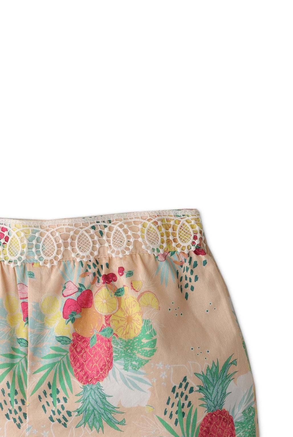 جينجرسنابس شورت بناتي مورد مزين بجوبير خوخي