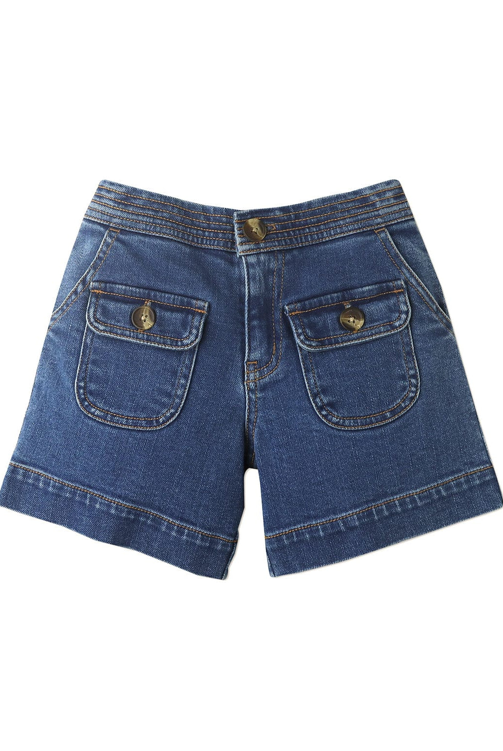 جينجرسنابس شورت بناتي بجيوب أزرق