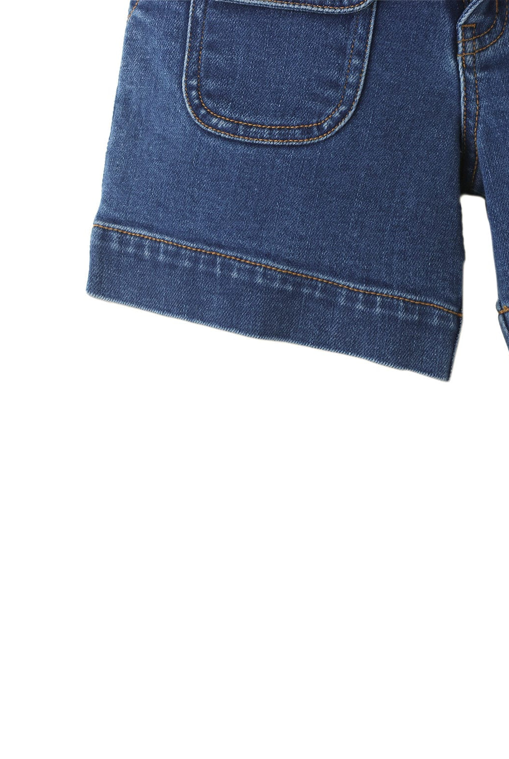 جينجرسنابس شورت بناتي بجيوب أزرق