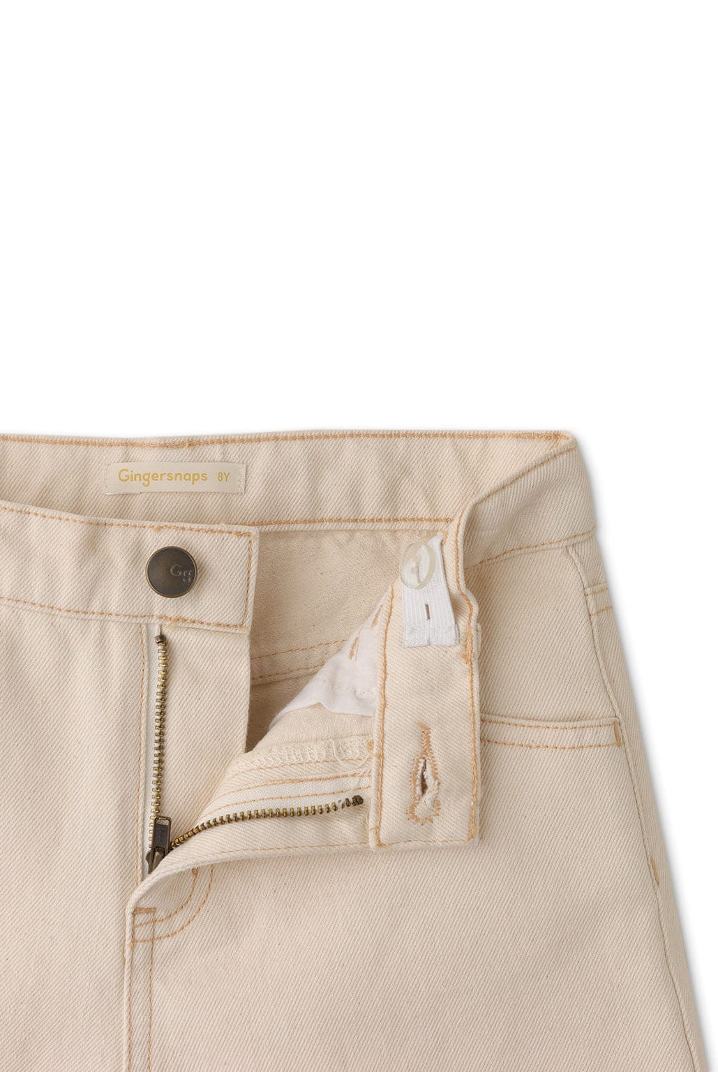 جينجرسنابس شورت منسوج بجيوب سادة بناتي أوف وايت