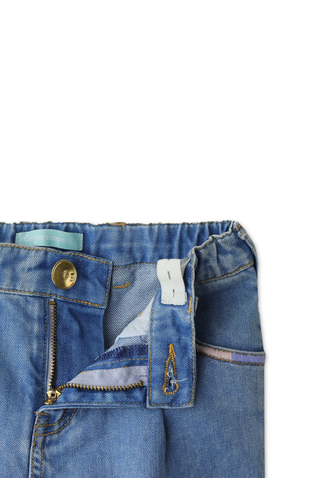 جينجرسنابس شورت بناتي جينز قصير أزرق