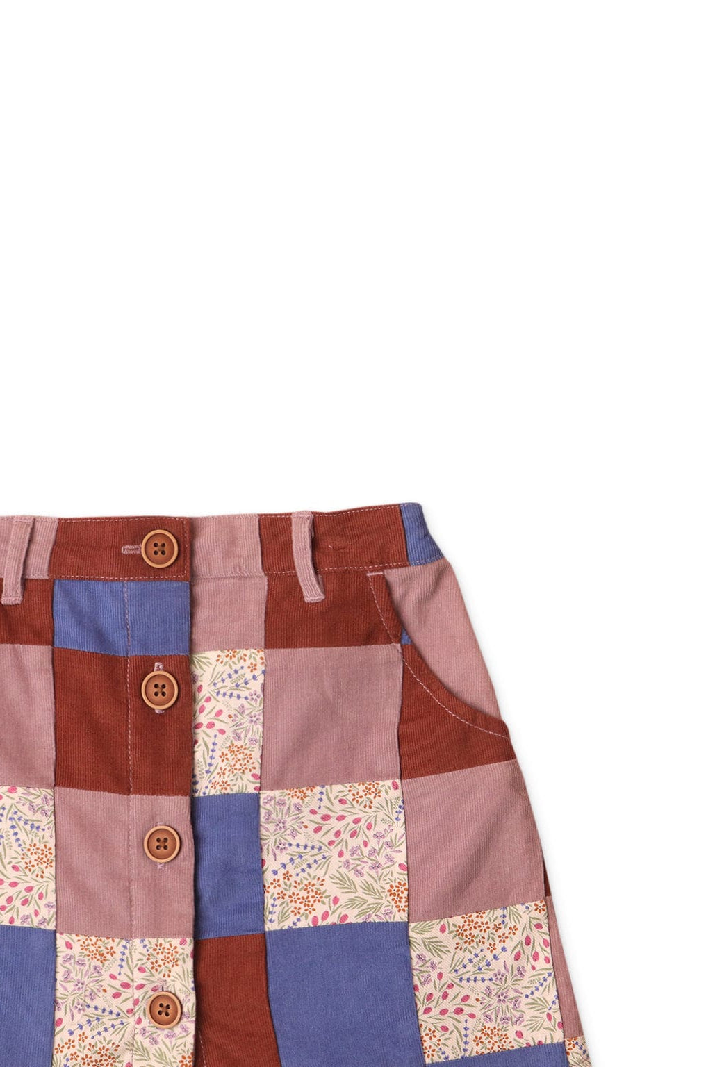 جينجرسنابس جيبة بناتي بنمط مربعات متعدد الألوان