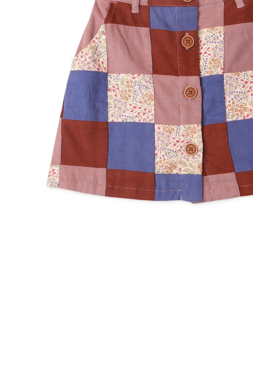 جينجرسنابس جيبة بناتي بنمط مربعات متعدد الألوان