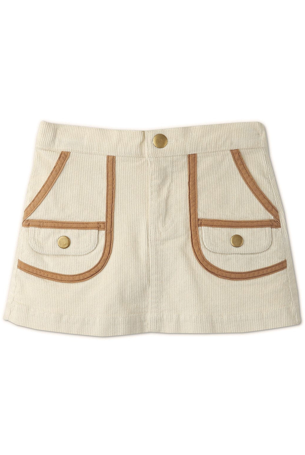 جينجرسنابس تنورة بناتي قماش مضلع بجيوب أوف وايت