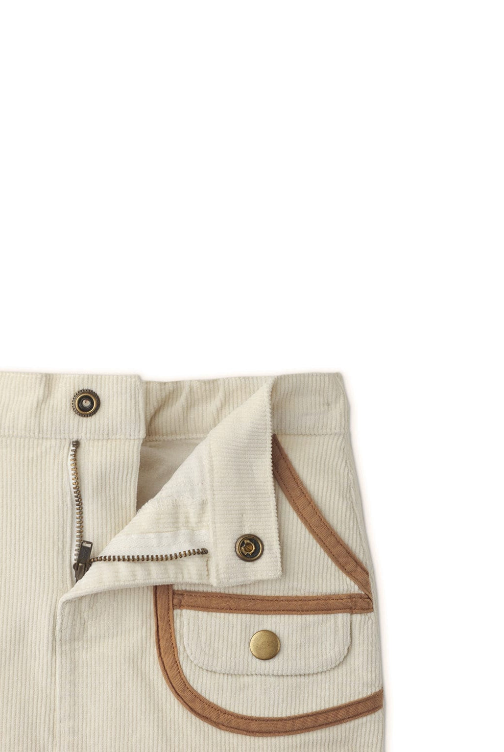 جينجرسنابس تنورة بناتي قماش مضلع بجيوب أوف وايت