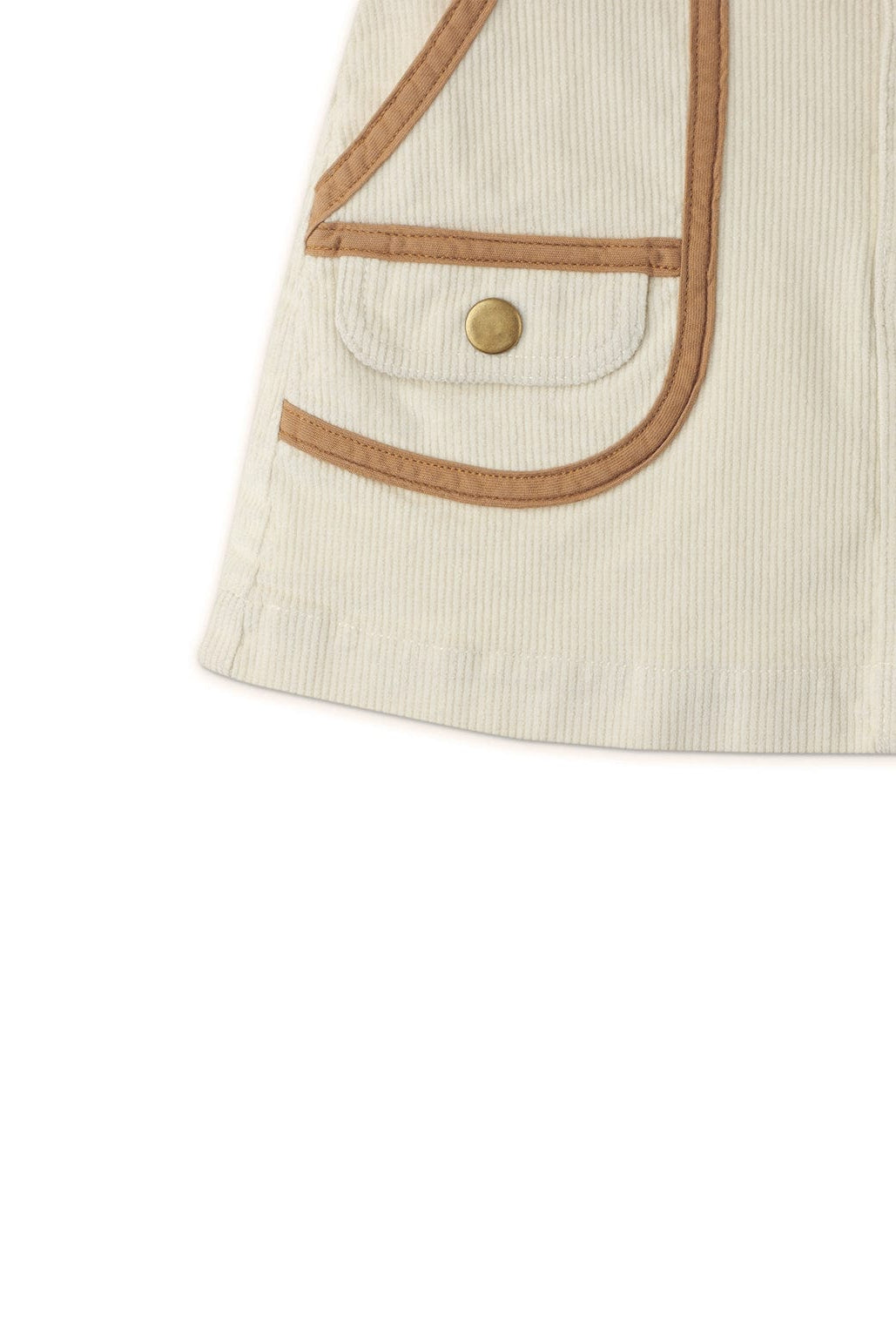 جينجرسنابس تنورة بناتي قماش مضلع بجيوب أوف وايت