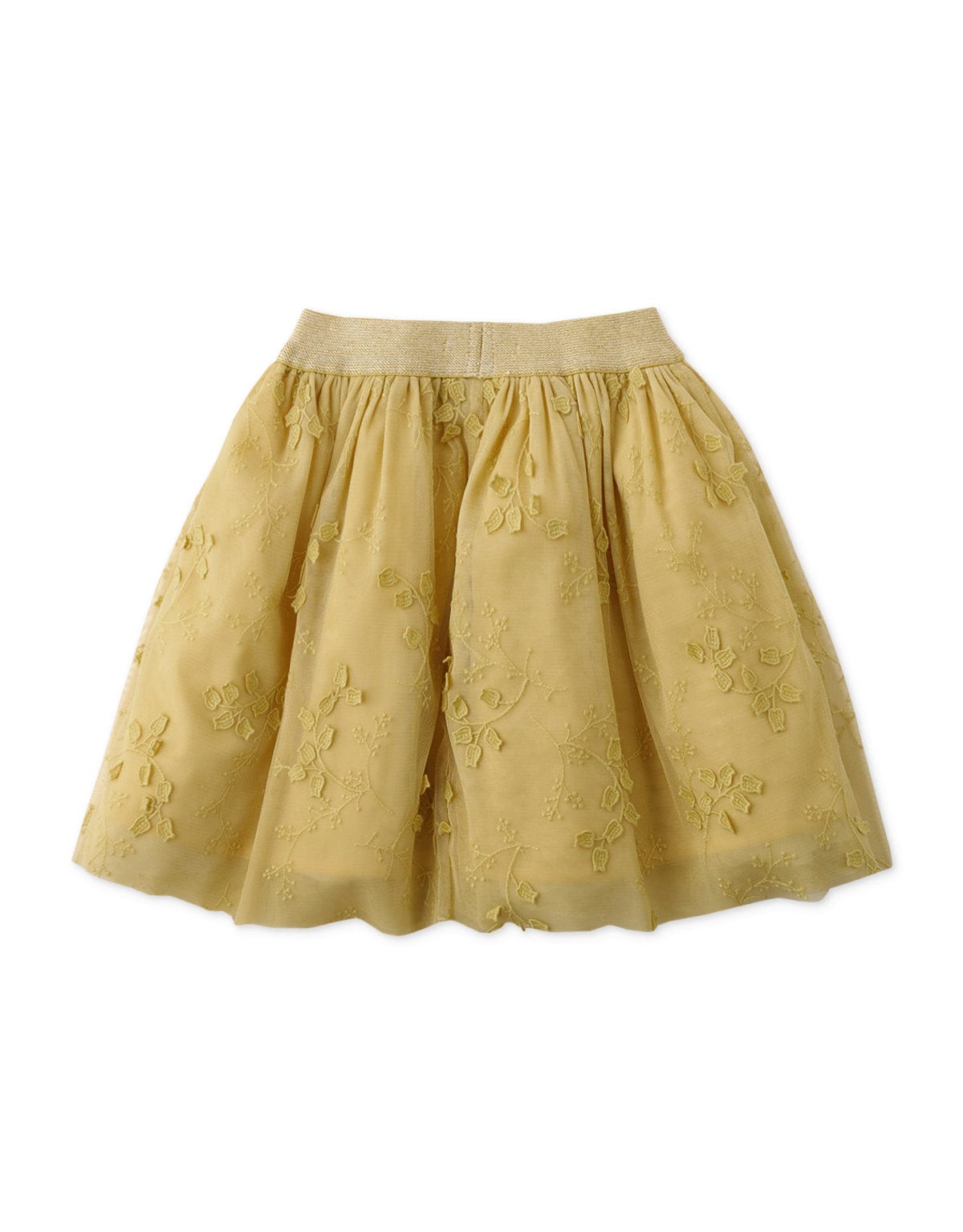 جينجرسنابس تنورة قصيرة منفوشة موردة بناتي أصفر