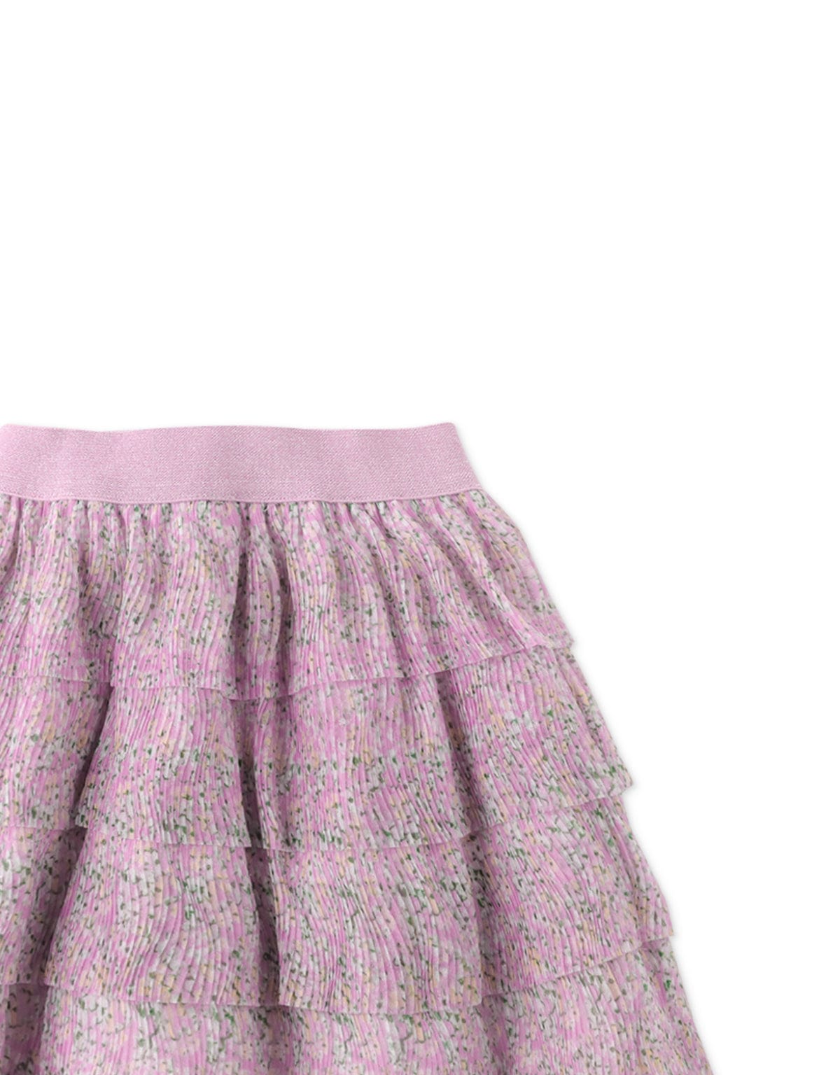 جينجرسنابس تنورة بناتي طبقات منقوشة بخصر مطاط متعدد الألوان