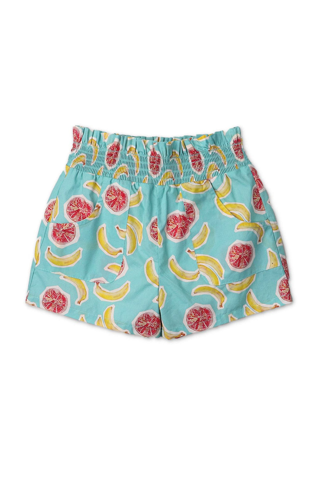 جينجرسنابس طقم شورت وبلوزة منقوش بناتي أزرق مائل للأخضر