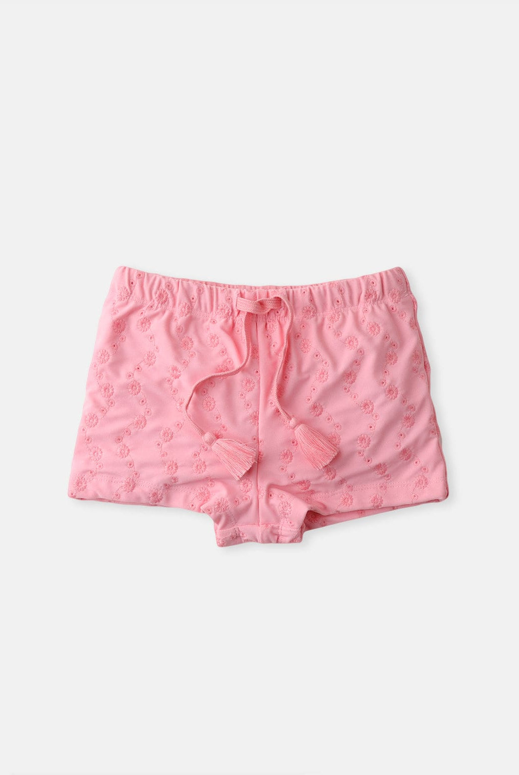 جينجرسنابس شورت سباحة بناتي برباط خصر وردي