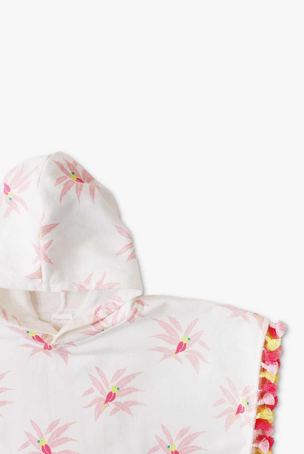 جينجرسنابس منشفة بحر بدون كم وبقبعة بناتي متعدد الألوان