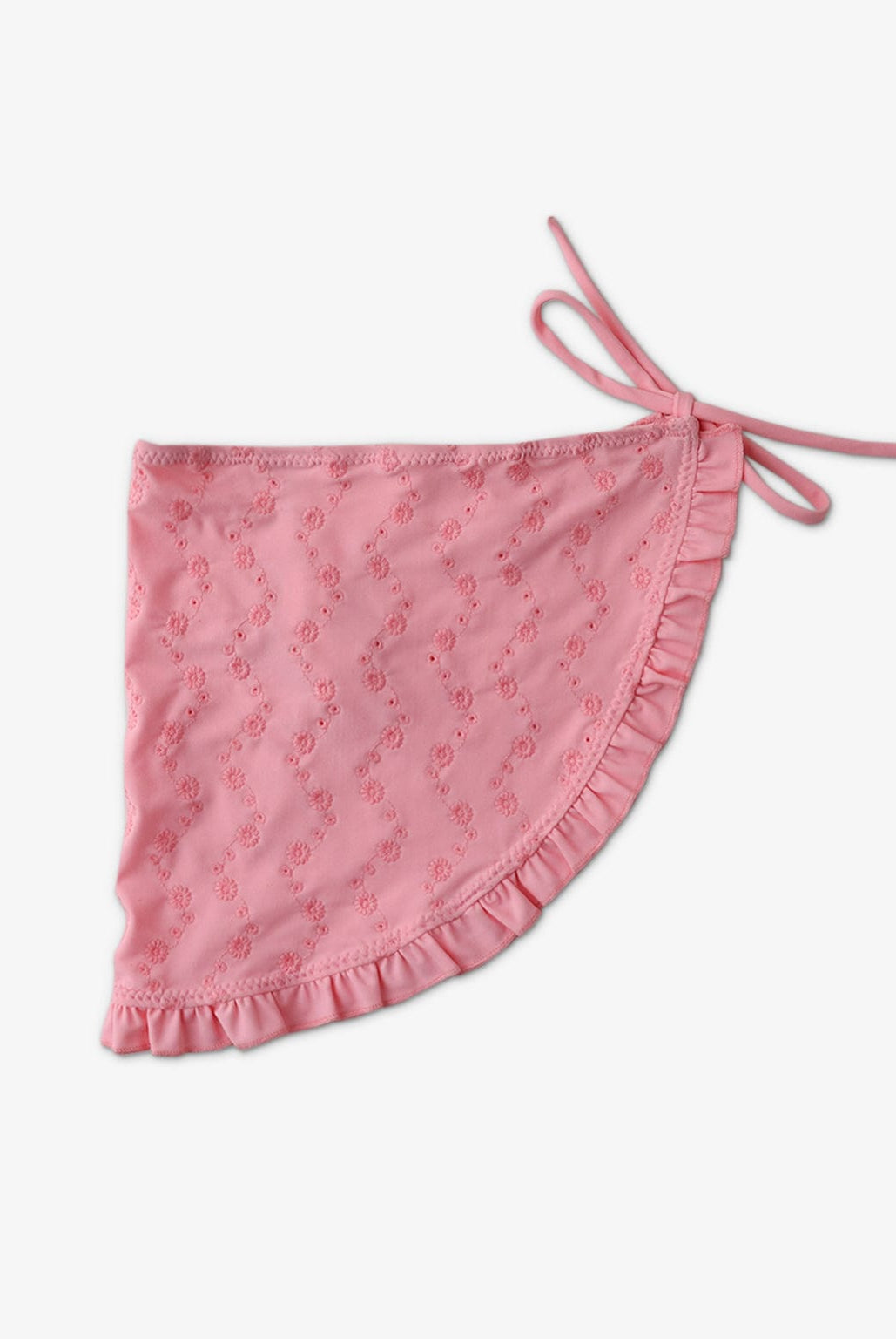 جينجرسنابس قطعة بكيني بناتي وردي بطريز زهور وردي