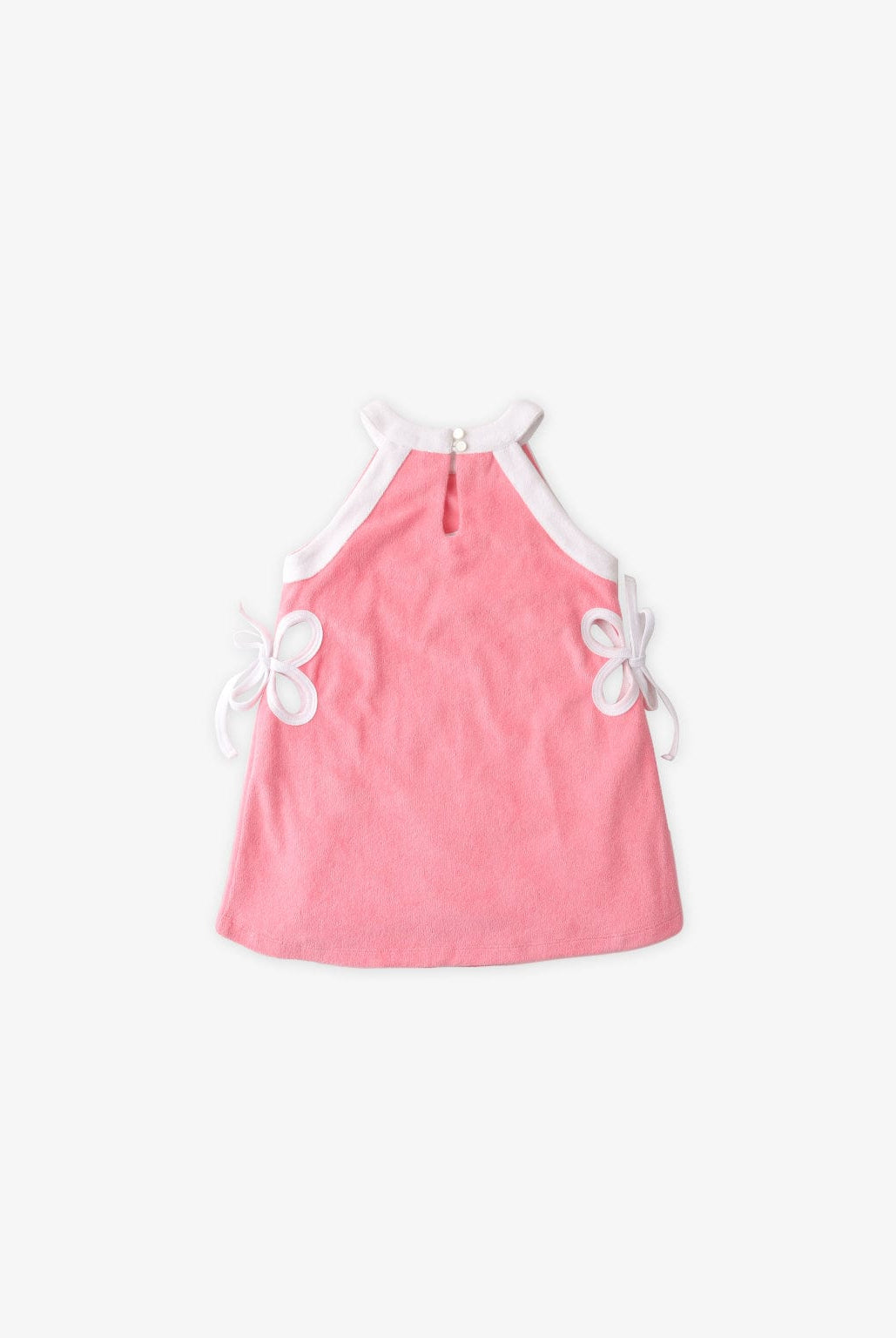 جينجرسنابس فستان بنات بفتحة على شكل وردة من الجانبين وردي