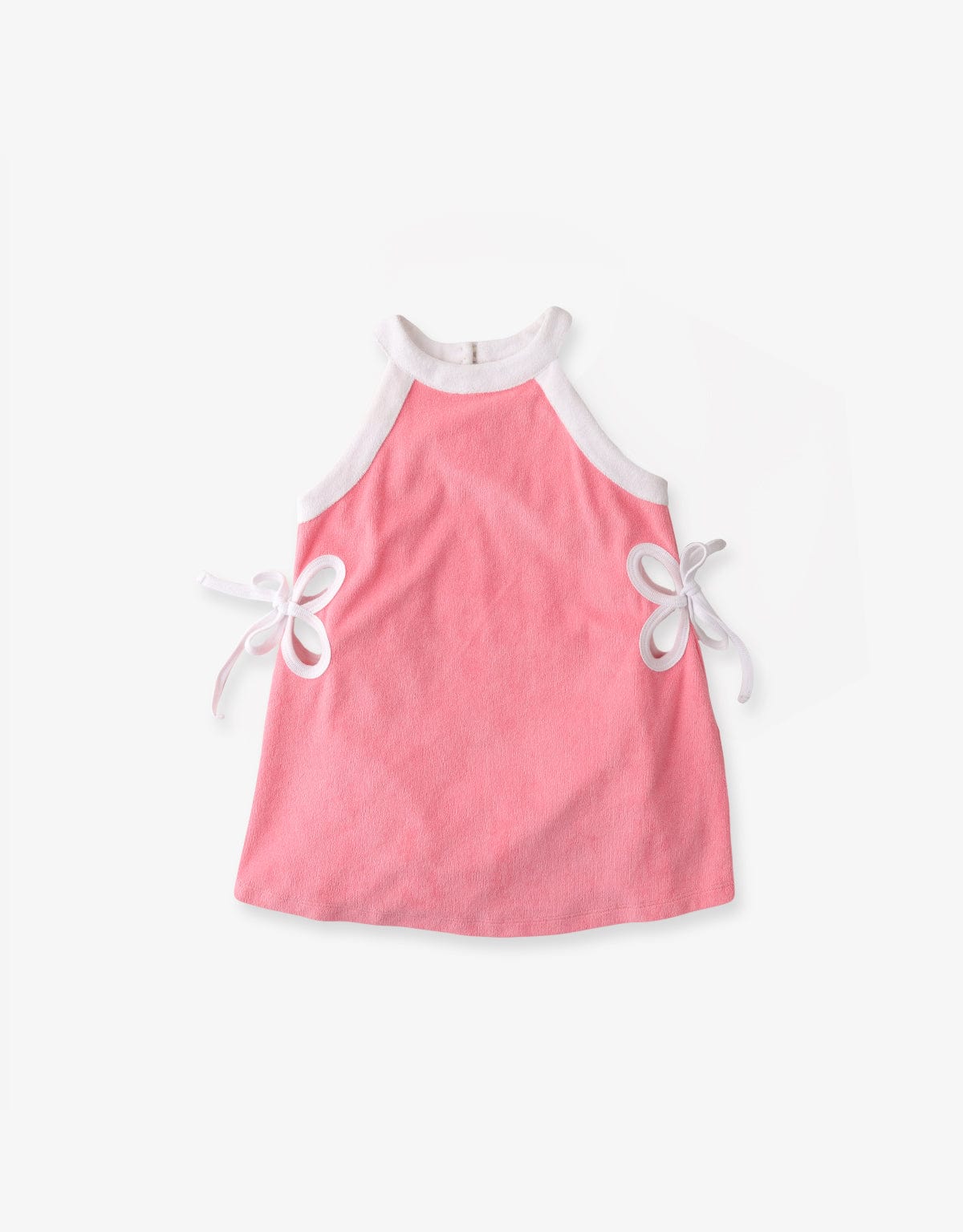 جينجرسنابس فستان بنات بفتحة على شكل وردة من الجانبين وردي