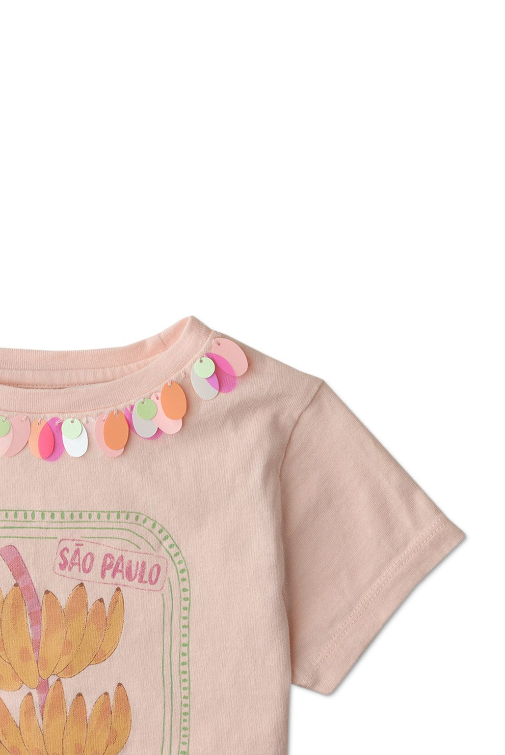 جينجرسنابس تي شيرت بناتي برسمة موز وردي