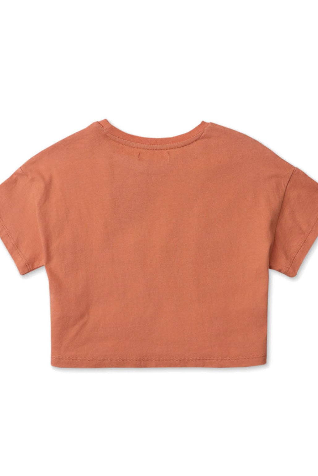 جينجرسنابس تي شيرت بناتي قصير مطبوع نص كم برتقالي