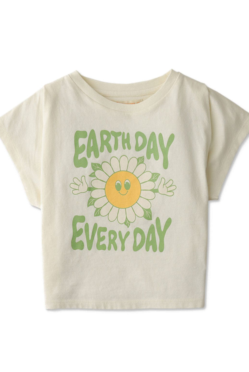 جينجرسنابس تي شيرت بناتي بطبعة ورد أبيض