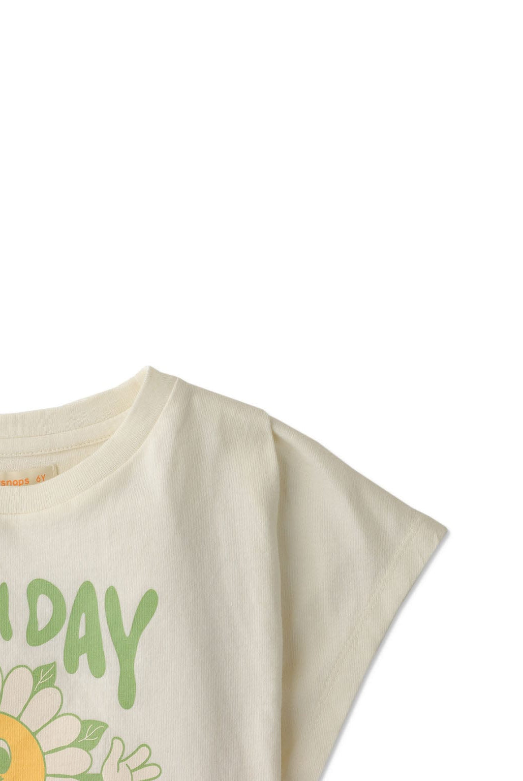 جينجرسنابس تي شيرت بناتي بطبعة ورد أبيض