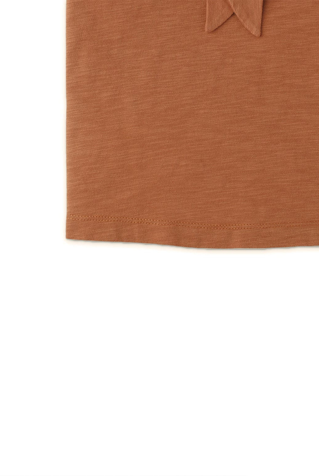 جينجرسنابس تيشرت بناتي بدون اكمام وبربطة عالياقة بني