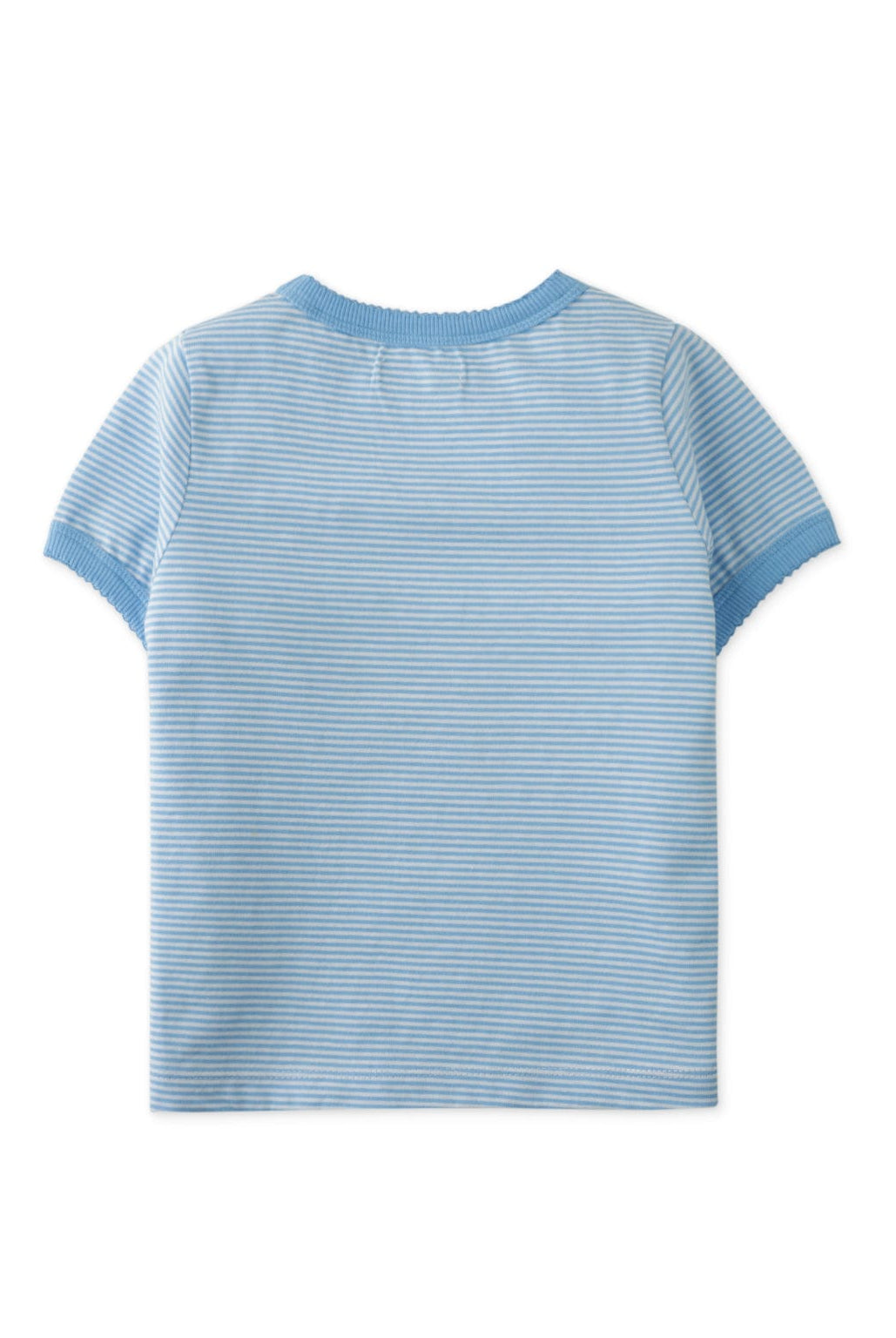 جينجرسنابس تيشيرت بناتي مخطط بالعرض برسمة عباد الشمس أزرق