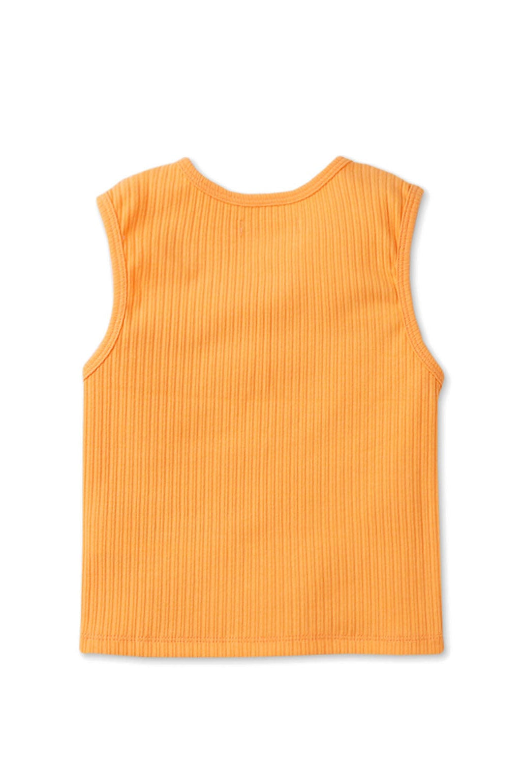 جينجرسنابس تانك توب بناتي مضلع بفتحة سادة برتقالي