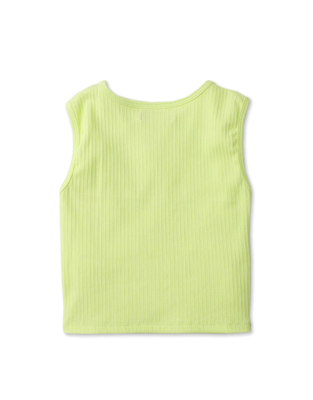 جينجرسنابس تانك توب بناتي سادة بفتحتين أخضر نيون