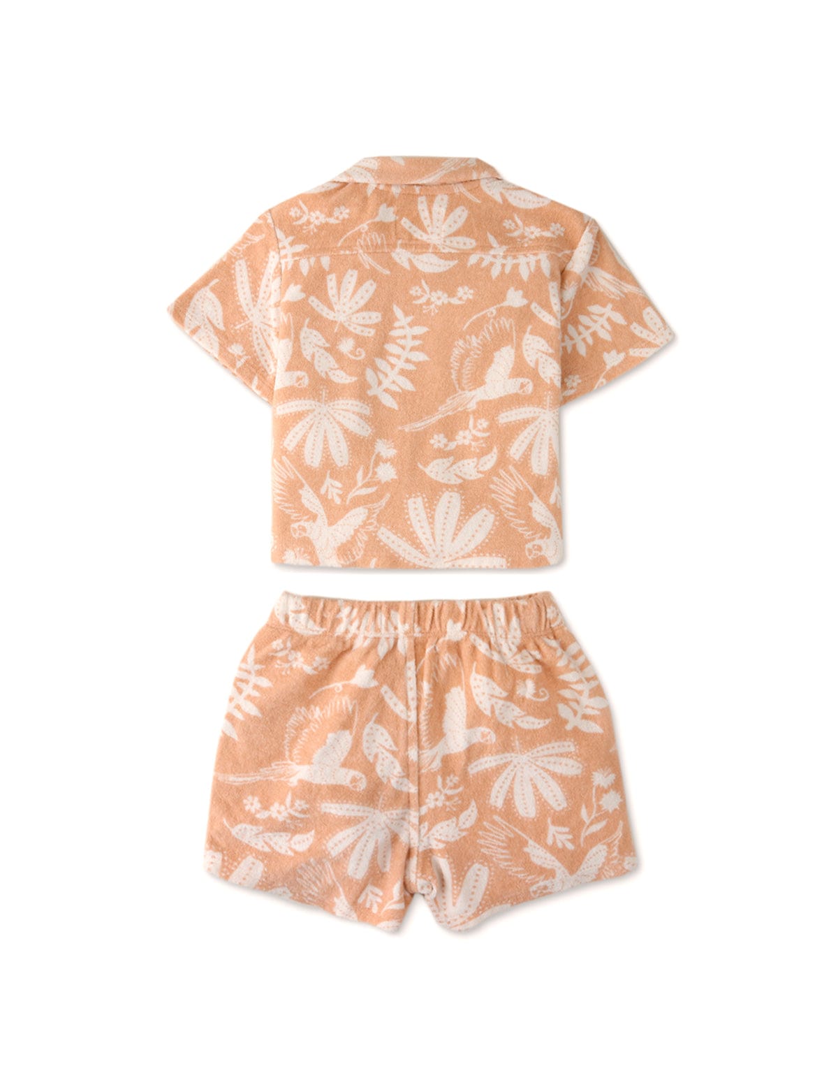 جينجرسنابس طقم بيبي أولاد مشجر قميص وشورت بني