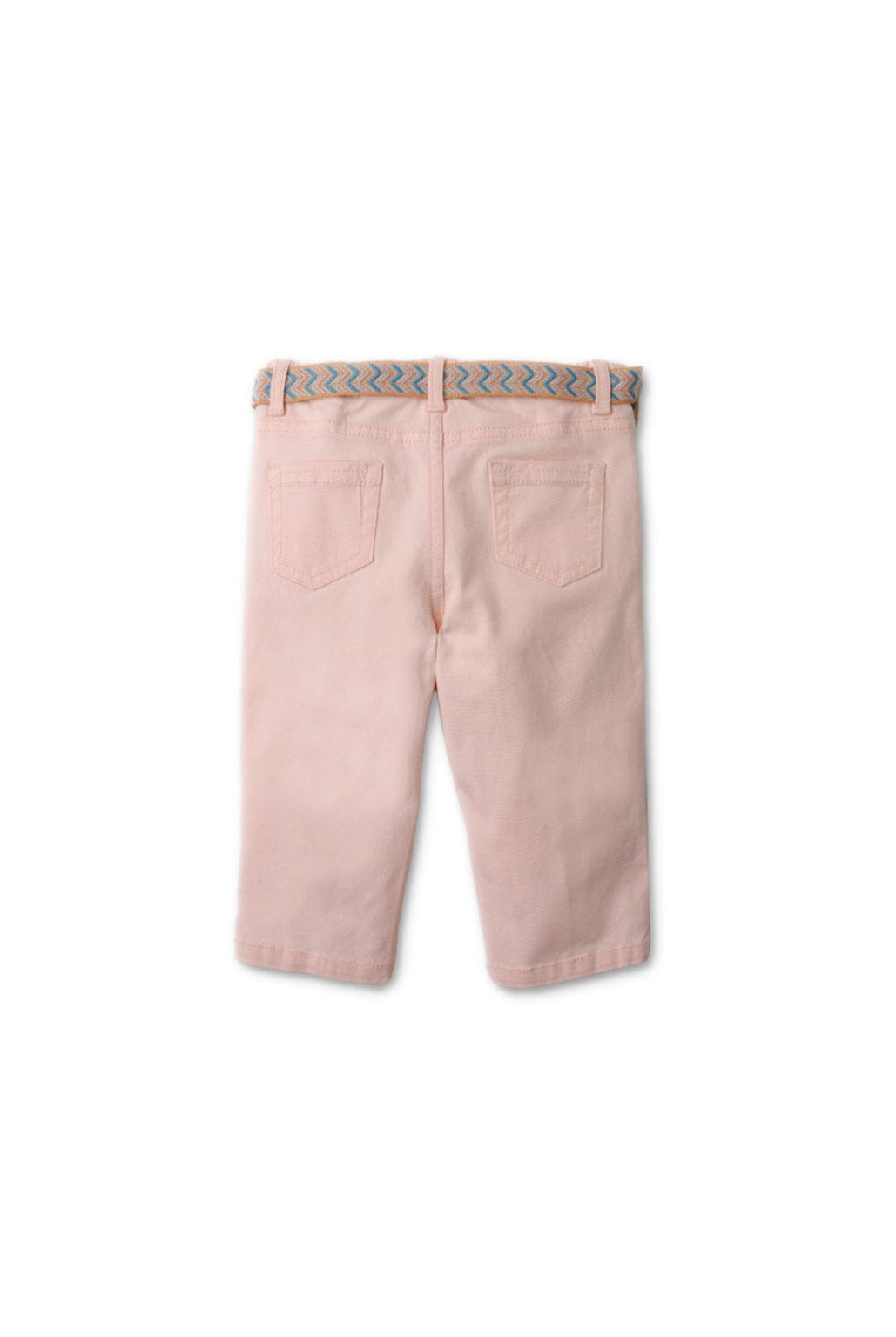 جينجرسنابس بنطال ولادي رضع سادة بحزام وردي