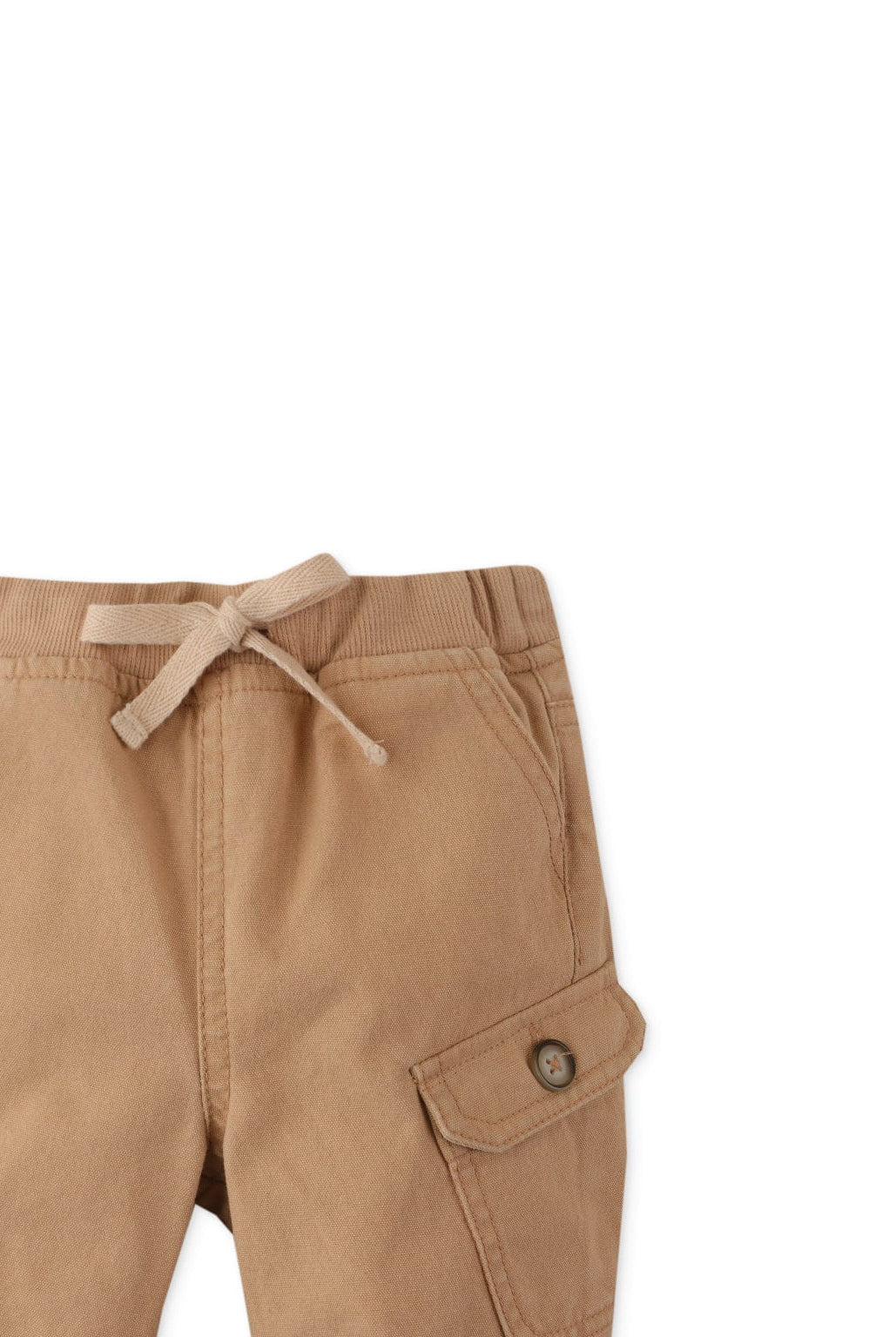 جينجرسنابس بنطلون واسع جيب جانبي برباط بيبي ولادي بني