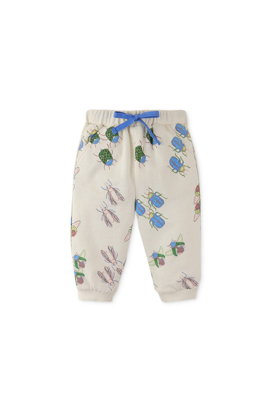جينجرسنابس بنطلون واسع بمطاط من أسفل مزين بالحشرات بيبي ولادي أوف وايت