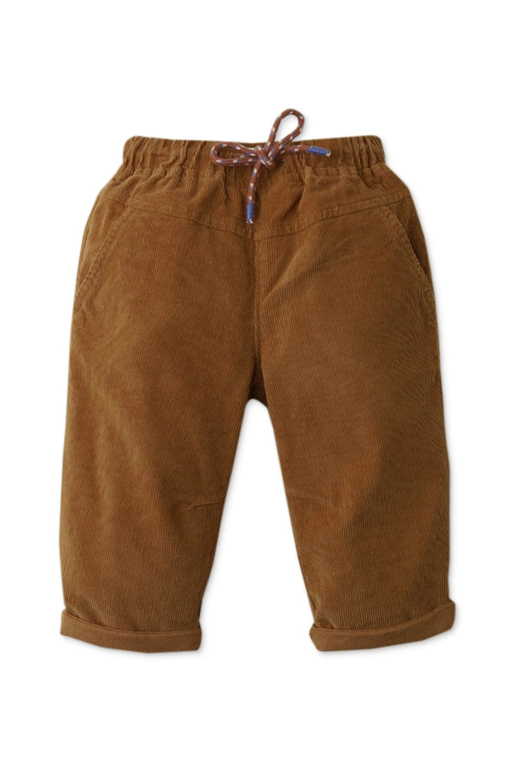 جينجرسنابس بنطلون بيبي أولاد سادة مضلع برباط - بني