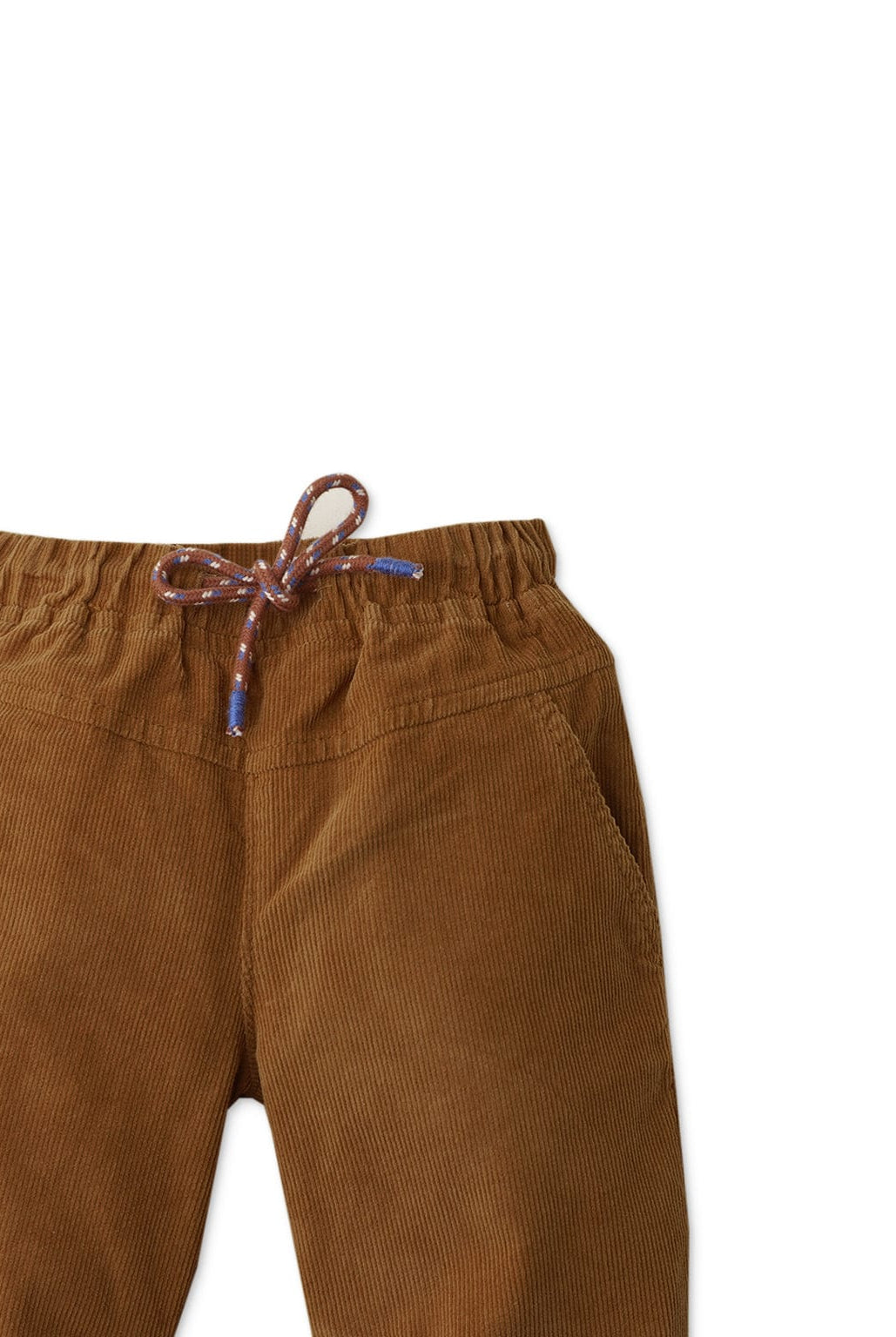جينجرسنابس بنطلون بيبي أولاد سادة مضلع برباط - بني