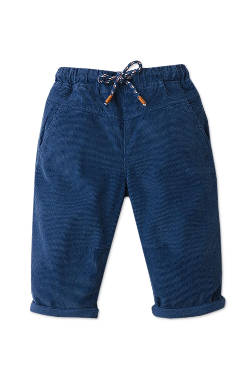 جينجرسنابس بنطلون بيبي أولاد سادة مضلع برباط - أزرق