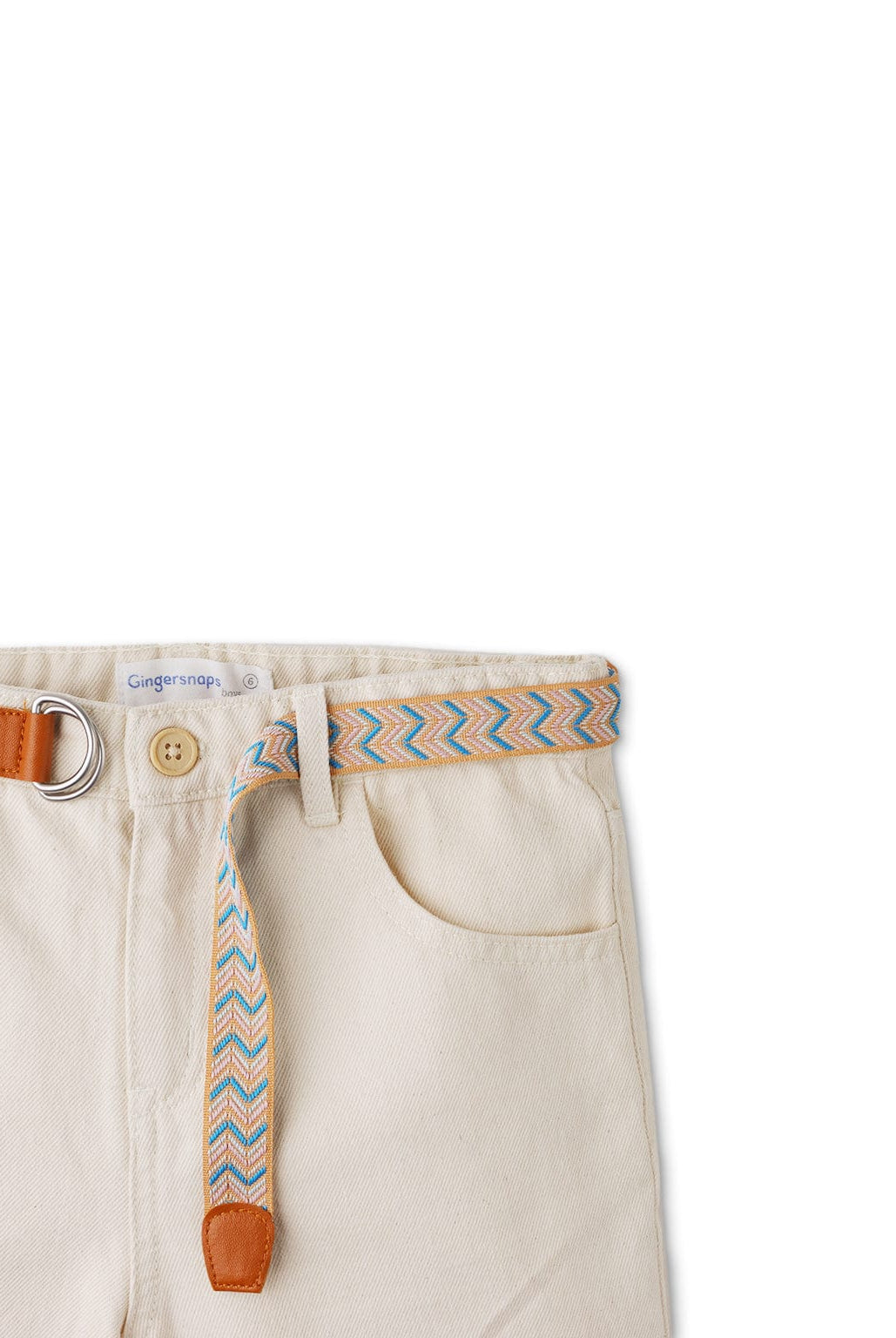 جينجرسنابس بنطلون ولادي سادة بزرار أمامي بيج