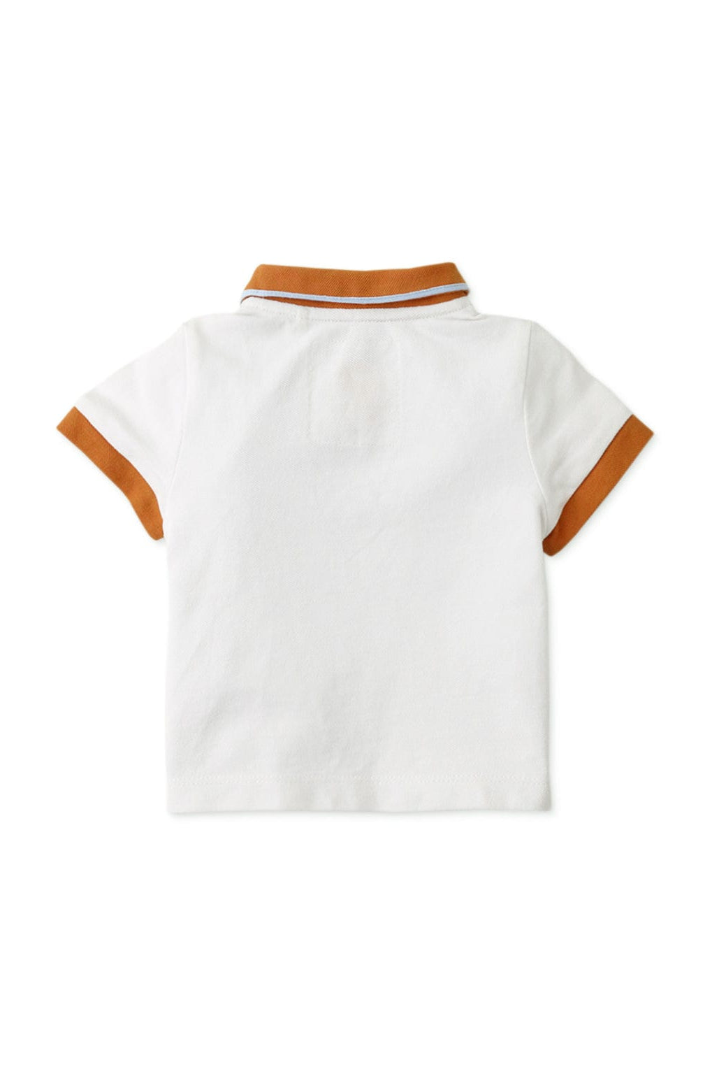 جينجرسنابس تيشيرت بولو ولادي حديثي الولادة نص كم بأزرار أمامية أبيض