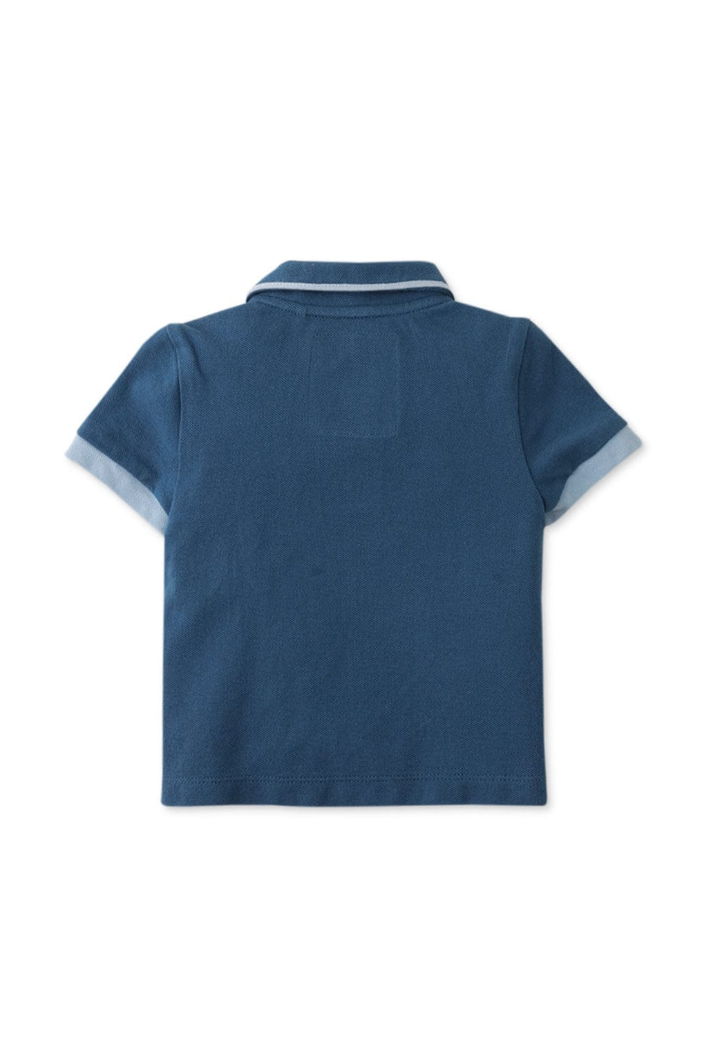 جينجرسنابس تيشيرت ولادي حديثي الولادة بولو سادة نص كم أزرق