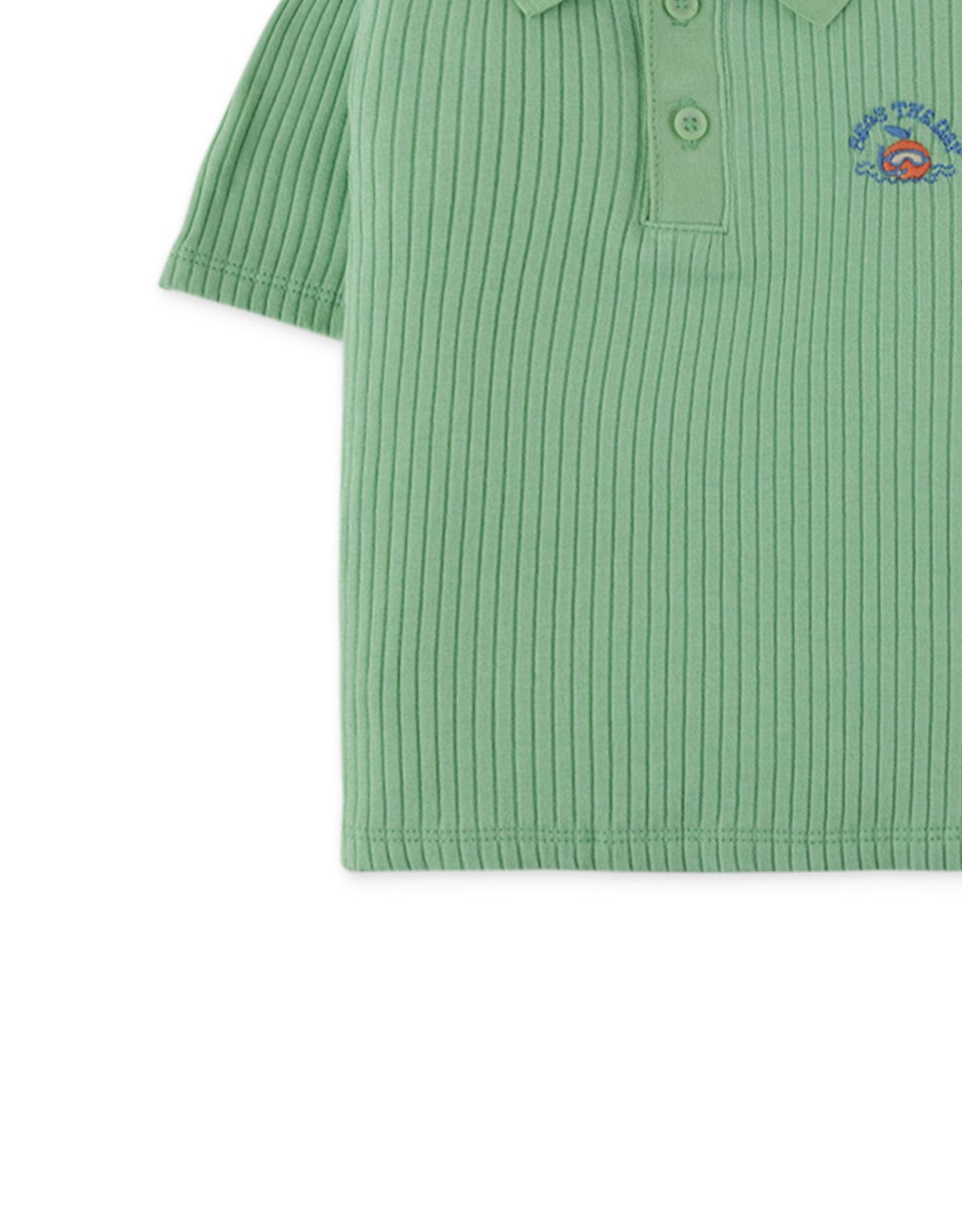 جينجرسنابس تيشيرت بولو مضلع بأزرار أمامية نص كم رضع ولادي