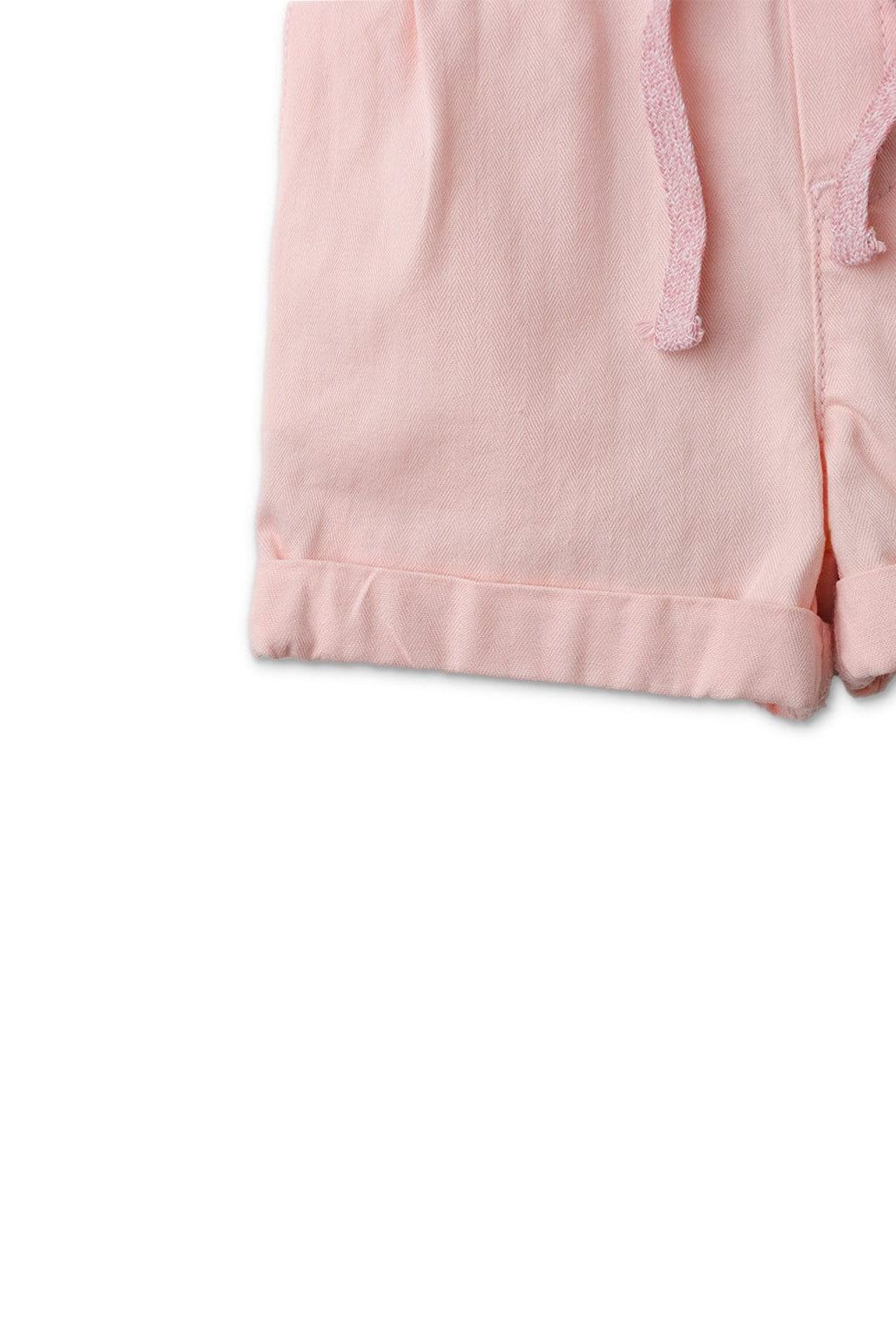 جينجرسنابس شورت ولادي رضع وردي سادة برباط بجيوب وردي