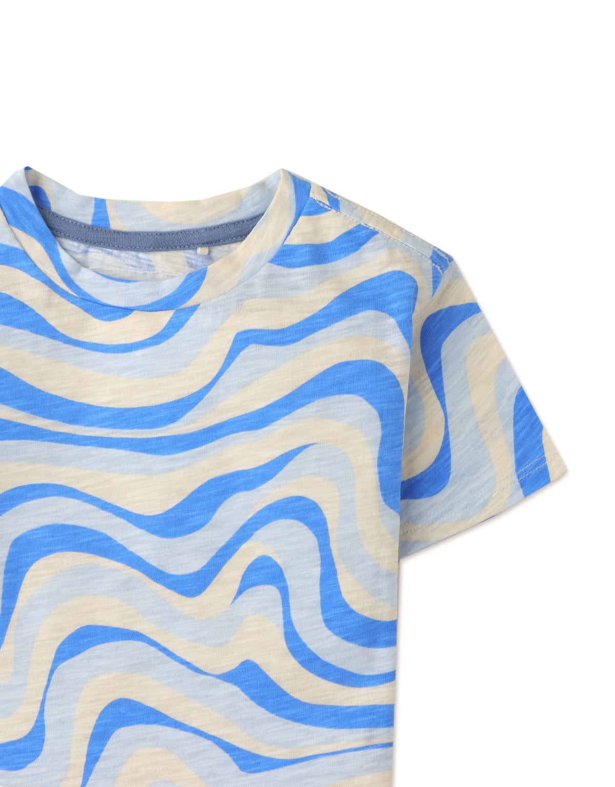 جينجرسنابس تيشيرت أولادي تاي داي أزرق برقبة دائرية أزرق