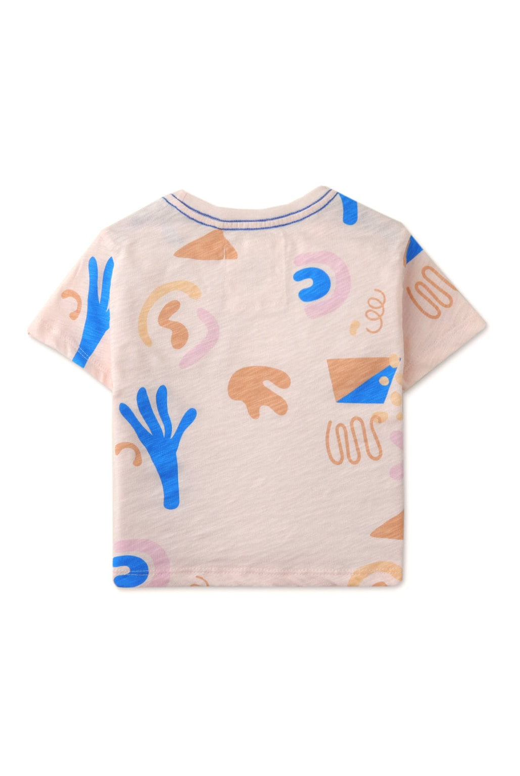 جينجرسنابس تيشيرت رضع ولادي مطبوع بتطريز على الكتف وردي