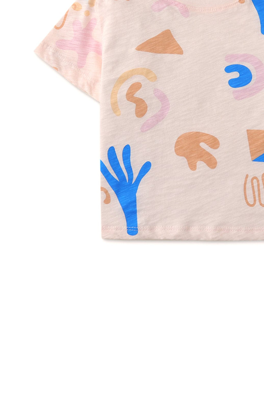 جينجرسنابس تيشيرت رضع ولادي مطبوع بتطريز على الكتف وردي