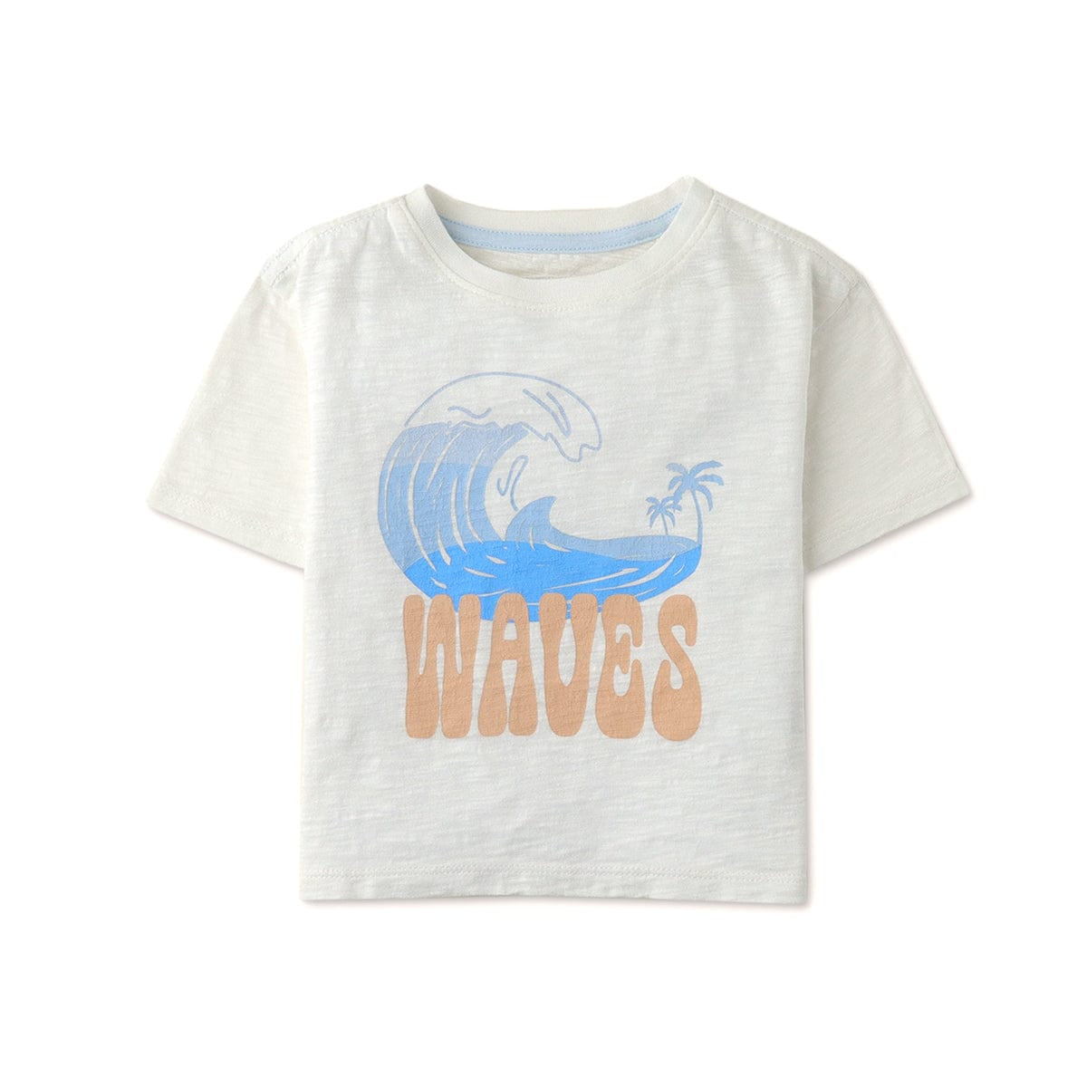 جينجرسنابس تيشيرت ولادي أبيض بطبعة على الصدر أبيض