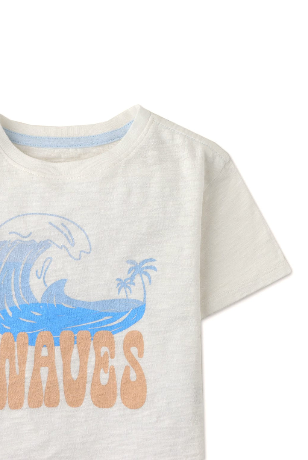 جينجرسنابس تيشيرت ولادي أبيض بطبعة على الصدر أبيض