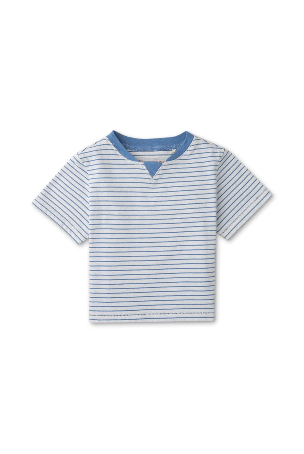 جينجرسنابس تيشيرت مخطط بالعرض نص كم بيبي أولاد أزرق