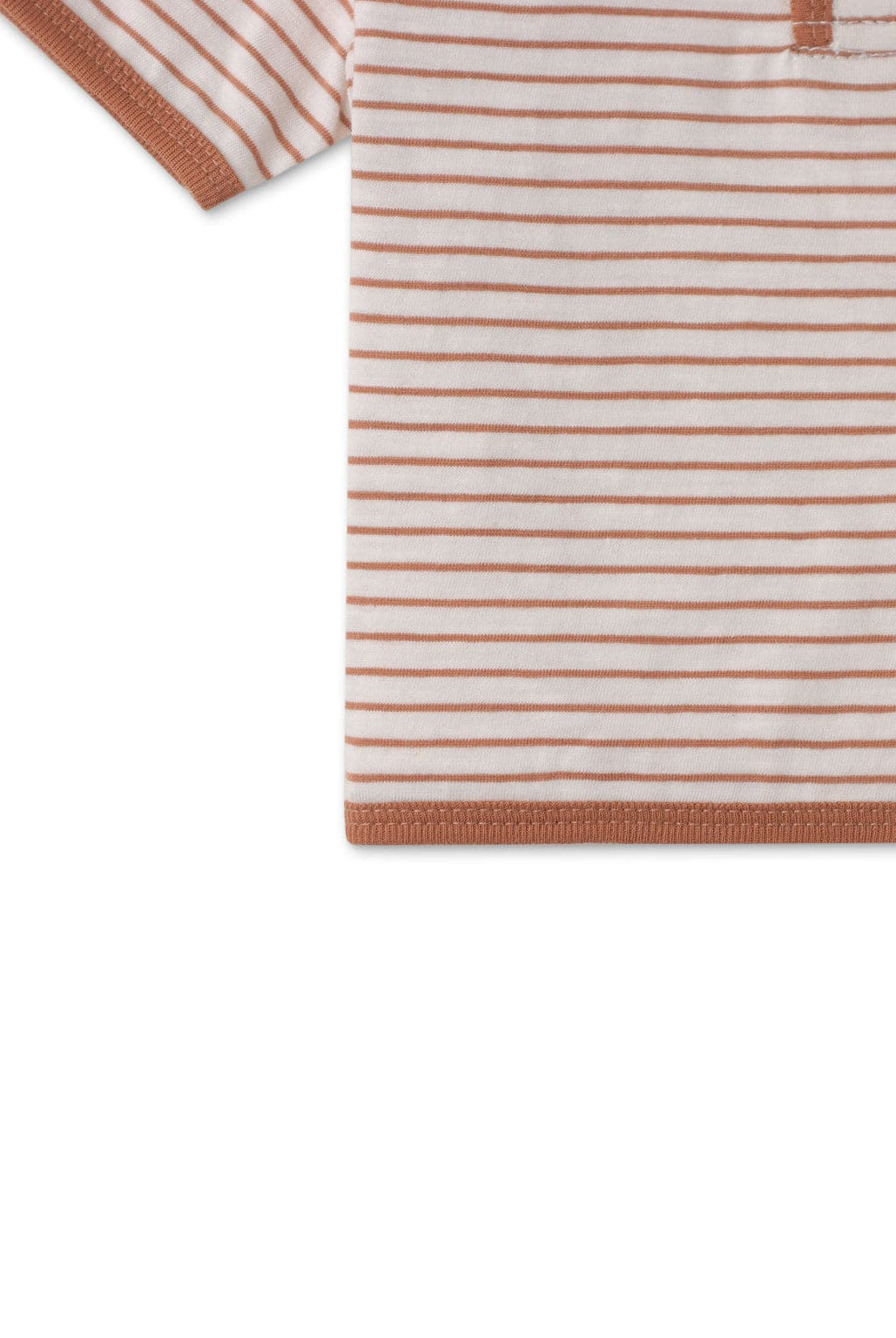 جينجرسنابس تيشيرت مخطط بالعرض بأزرار أمامية نص كم بيبي أولاد بني