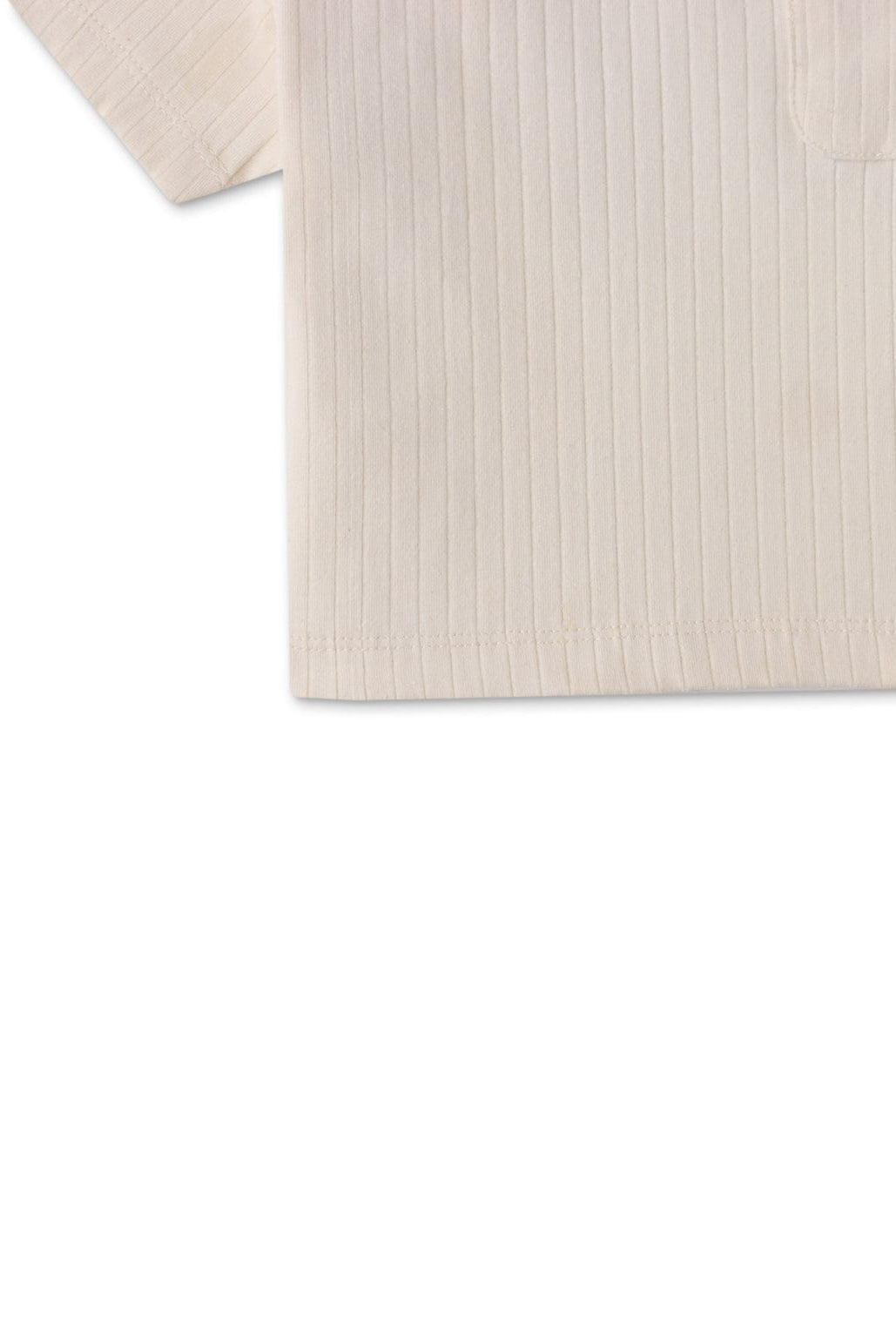 جينجرسنابس تيشيرت مضلع بالطول نص كم برقبة دائرية بيبي أولاد أبيض