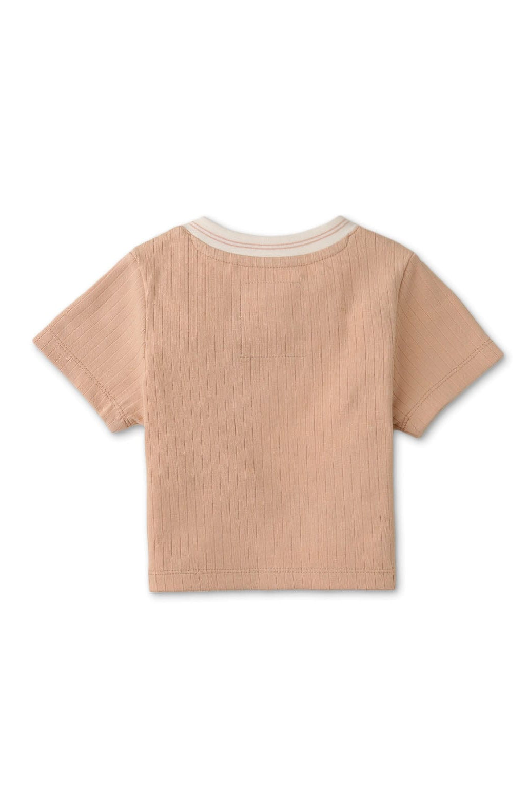 جينجرسنابس تيشيرت مضلع بالطول بياقة مفتوحة نص كم بيبي أولاد بني